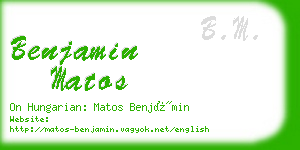 benjamin matos business card
